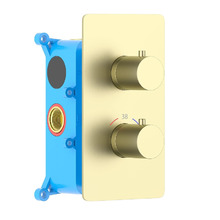 Смеситель для душа Aquatek Европа AQ1392BG с термостатом цвет Золото шлифованное