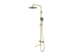 Душевая система 3 режима 250мм AQUATEK АЛЬФА AQ2942BG с длинным изливом, шлиф.золото