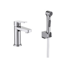 Смеситель для раковины Aquatek Лугано AQ1712CR с гигиеническим душем цвет Хром