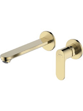 Смеситель для раковины встраиваемый Aquatek Альфа AQ1913BG золото шлифованное