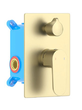 Смеситель для ванны встраиваемый Aquatek Оберон AQ1246BG шлифованное золото