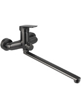 Смеситель для ванны с длинным изливом Aquatek Вега AQ1042BGM оружейная сталь