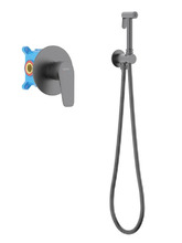 Гигиенический душ со смесителем Aquatek Бетта AQ1119BGM цвет Оружейная сталь