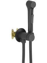 Гигиенический душ со смесителем Aquatek Европа AQ1020MB черный матовый