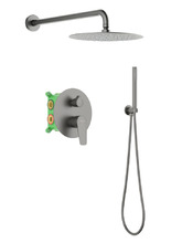 Душевая система Aquatek Бетта AQ1172BGM оружейная сталь