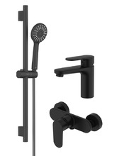 Комплект смесителей для душа Aquatek Ника AQ1831MB черный матовый