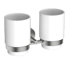 Стакан для зубных щеток Aquatek Бетта AQ4617BGM двойной цвет Оружейная сталь