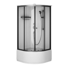 Душевая кабина Am.Pm X-Joy W94C-401A-090BT, 90 х 90 см, с крышей, стекло прозрачное, профиль черный матовый