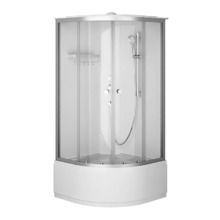 Душевая кабина Am.Pm X-Joy W94C-401A-090MT, 90 х 90 см, с крышей, стекло прозрачное, профиль хром матовый