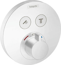 Смеситель для душа Hansgrohe ShowerSelect S, 15743700, термостатический, белый матовый