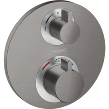 Смеситель для душа Hansgrohe Ecostat S, 15758340, термостатический, хром черный шлифованный