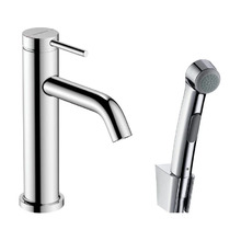 Смеситель для раковины с гигиеническим душем Hansgrohe Tecturis S, 73211000, с донным клапаном, хром