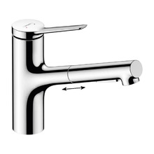 Смеситель для кухонной мойки Hansgrohe Zesis, 74803000, с вытяжным изливом, хром