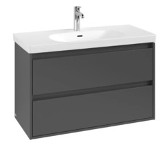 Тумба под раковину Villeroy & Boch Skyla C79900VR, 100 см подвесная, Graphite