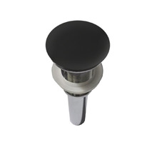 Донный клапан Солид Серфейс (Solid Surface) Vincea DBS-616MB, черная матовая крышка, без перелива