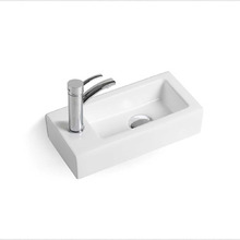 Раковина керамическая Vincea VBS-133L, 370*180*90, цвет белый