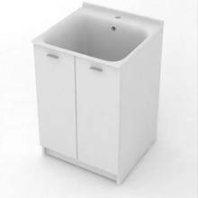 Комплект для постирочной Kerasan Aquadom, 60 x 60 см с 1 отверстием под смеситель, с сифоном, белый матовый, 9165k3*1