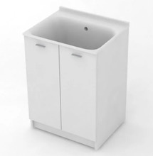 Комплект для постирочной Kerasan Aquadom 9166K3N*0, 60 см, напольный, без отверстия под смеситель, белый матовый