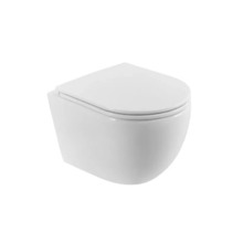 Унитаз подвесной BelBagno Compatto BB003CH-TOR/SC, безободковый, смыв торнадо, сиденье микролифт, цвет белый