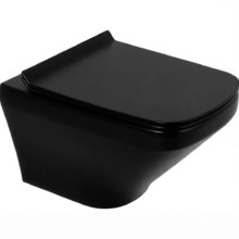 Унитаз подвесной BelBagno Sela BB3201CHR-MB безободковый, цвет черный матовый