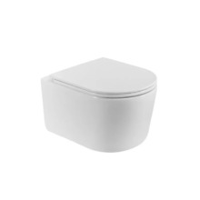 Унитаз подвесной BelBagno Unique BB007CH-TOR/SC, безободковый, смыв торнадо, сиденье микролифт, цвет белый