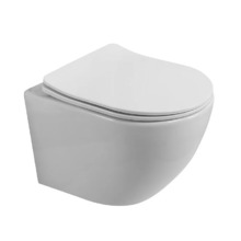 Подвесной унитаз BelBagno Uno 2.1, BB7006CHR/SC, безободковый, сиденье микролифт, белый