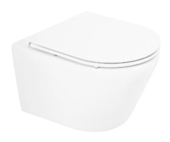 Подвесной унитаз (чаша) BelBagno Tre BB8001CHR, безободковый, белый