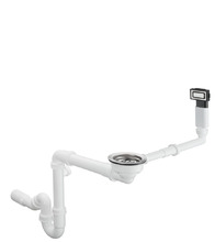 Слив-перелив для кухонной мойки Hansgrohe D14-10 43921800 нержавеющая сталь